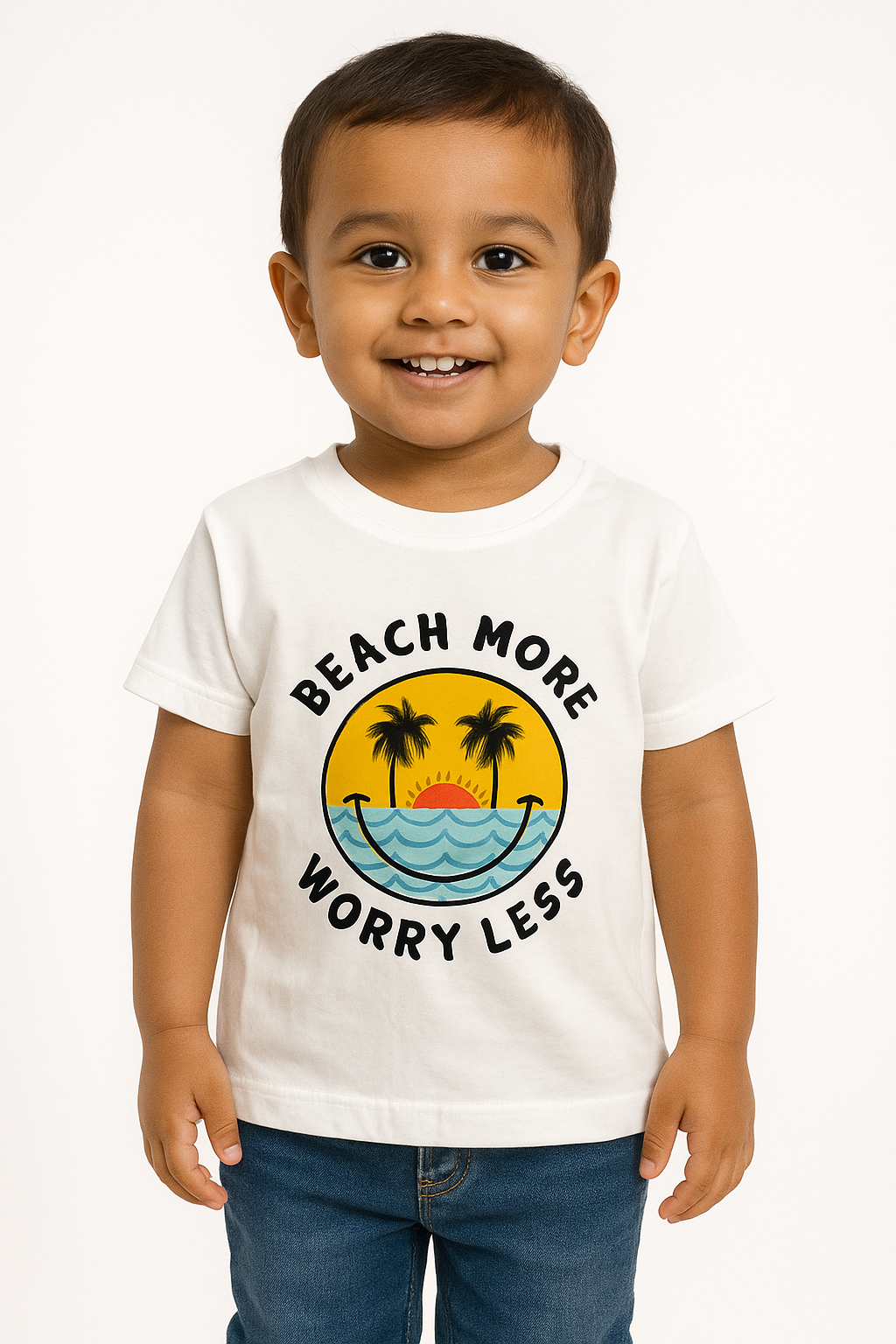 Beach More Worry Less” T-Shirt