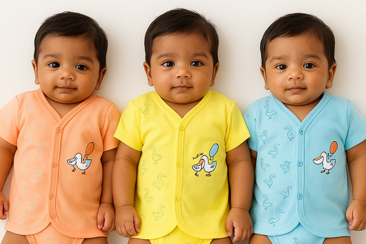 Duck Print Front-open Jabla (3-Pack)