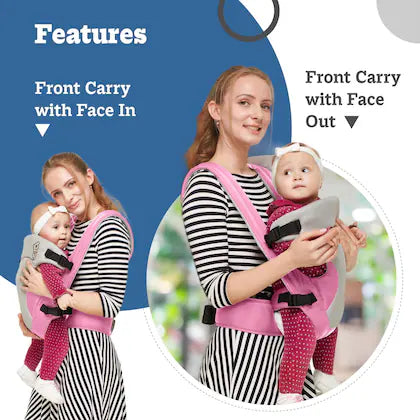 New Cuddle Snuggle-Baby Carrier-Pink Grey
