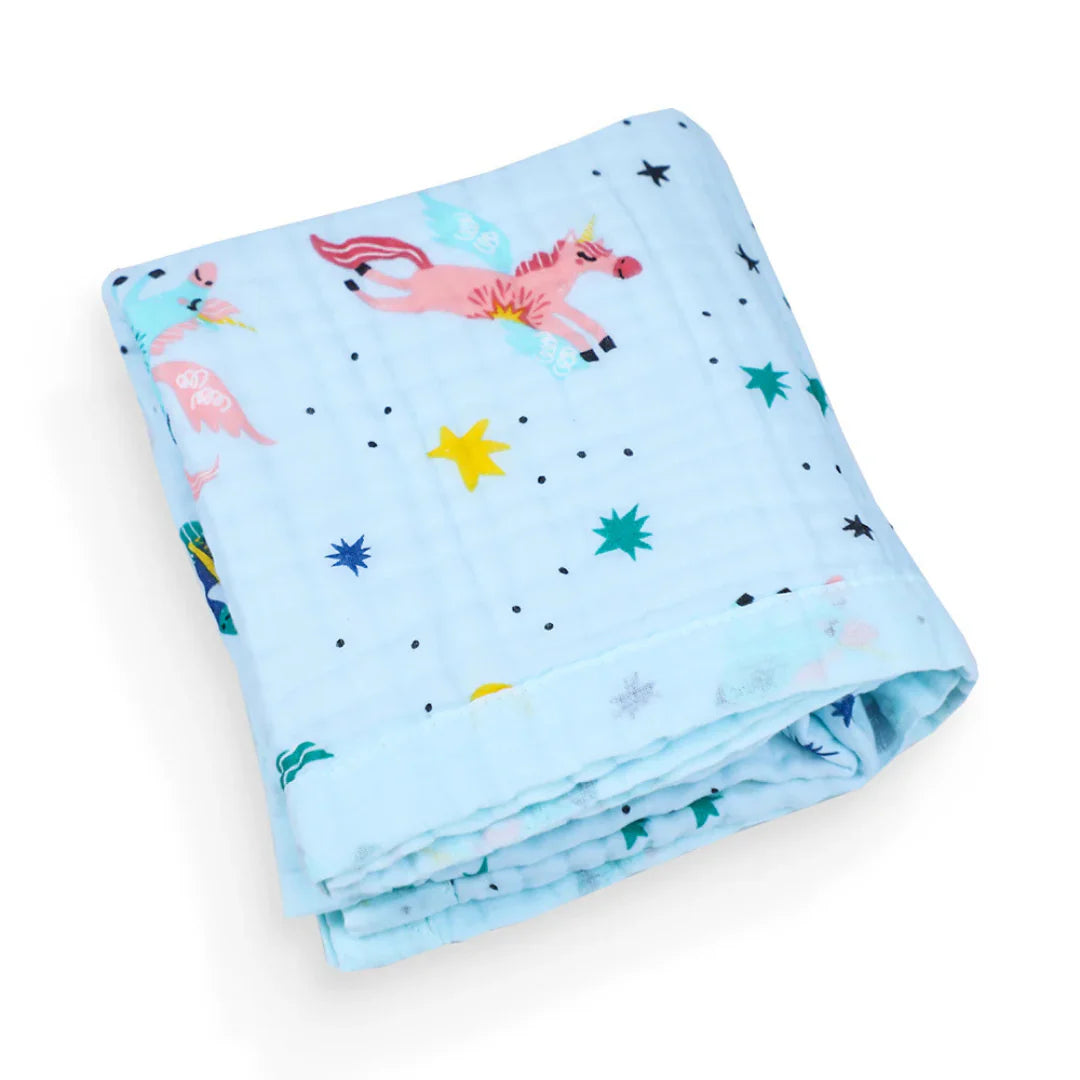 Magic Unicorn Muslin Baby Blanket
