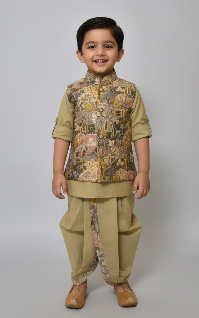Light Green Kurta with Trousers - Mamadada