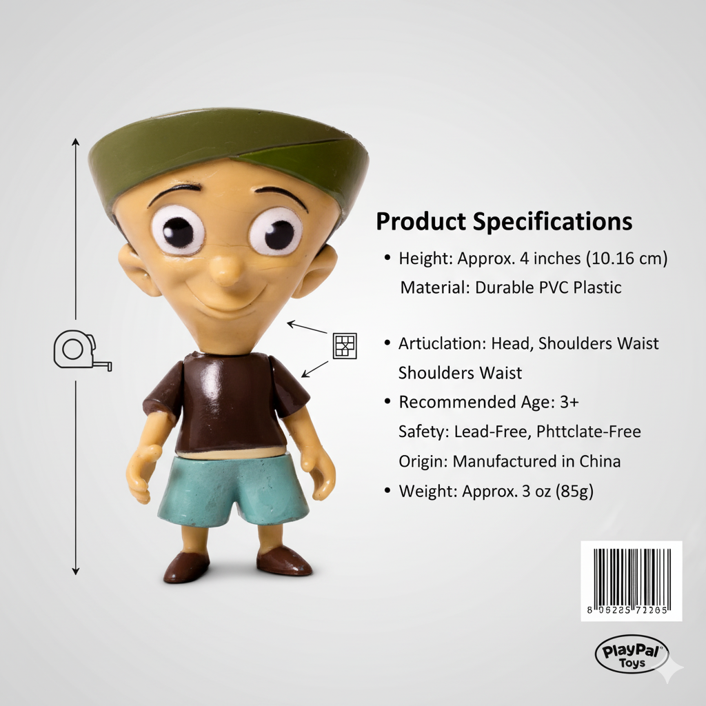 Dholu Action Figure Toy – Funskool Licensed Cartoon Character