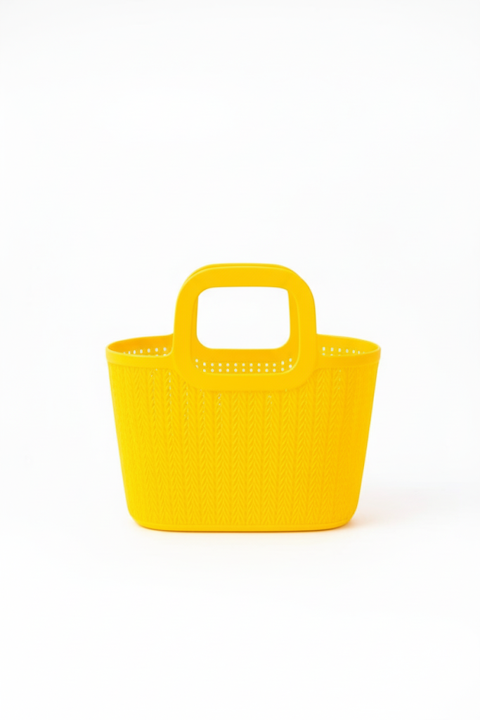 tylish Multipurpose Plastic Baskets with Textured Handle