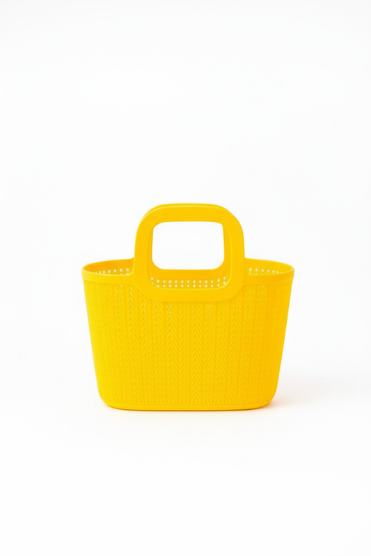 tylish Multipurpose Plastic Baskets with Textured Handle - Mamadada