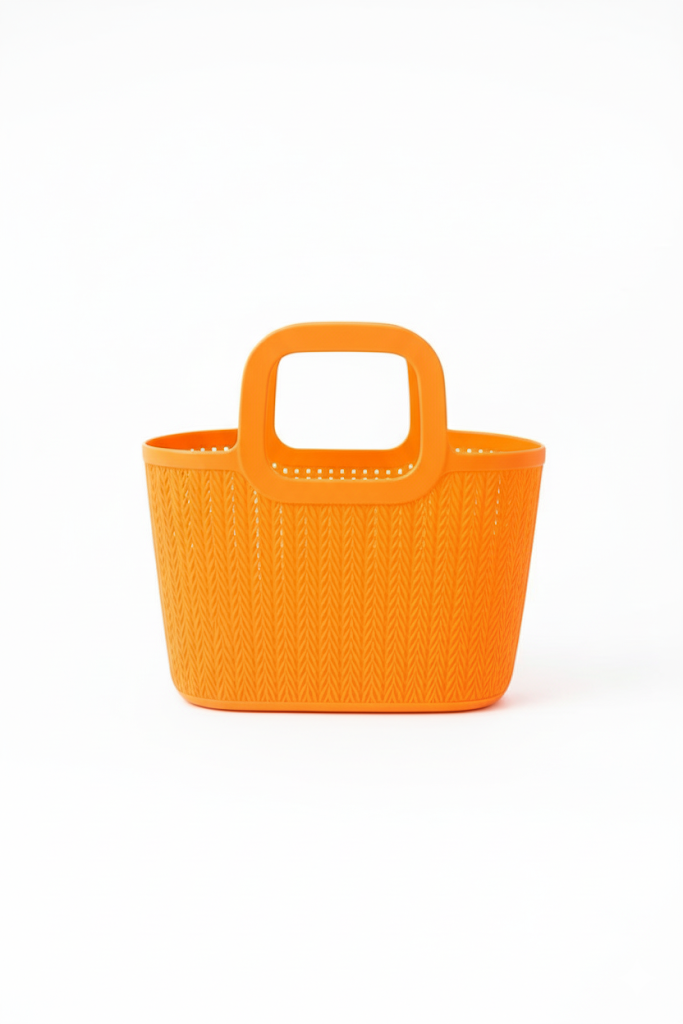 tylish Multipurpose Plastic Baskets with Textured Handle