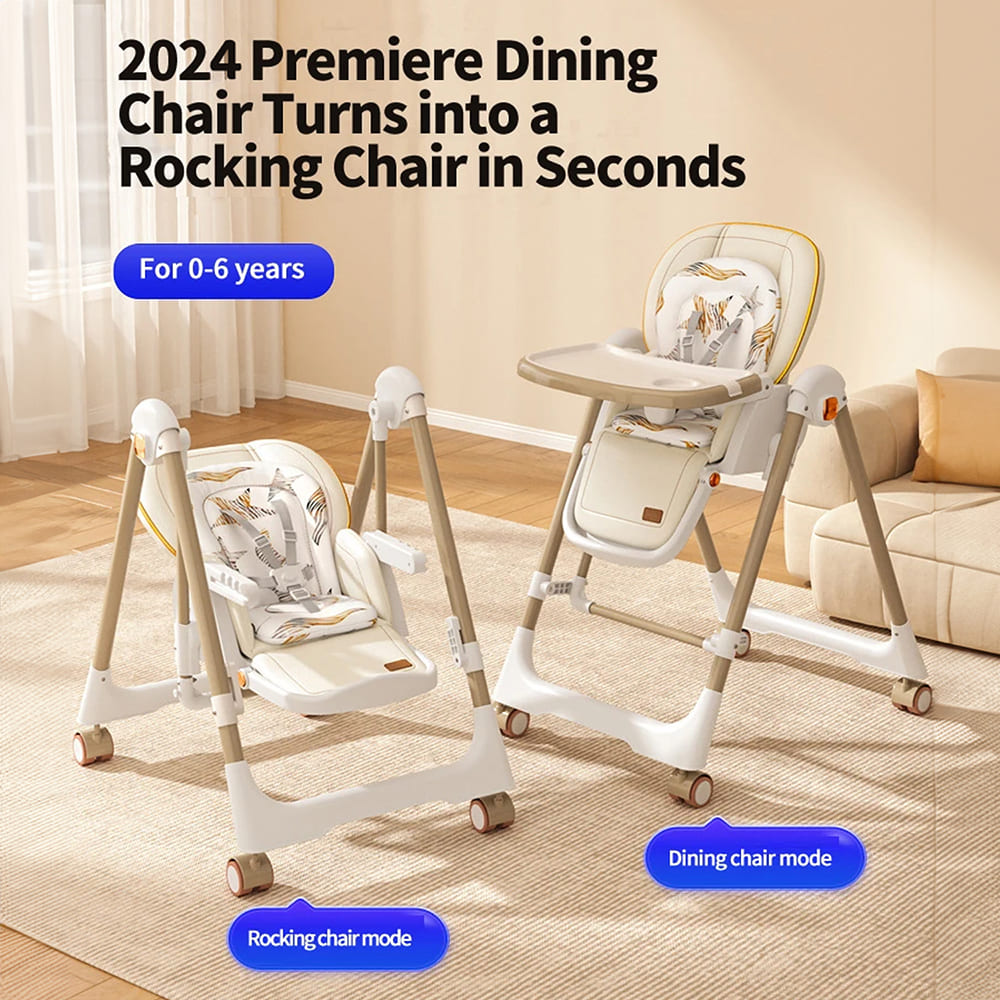APPLE BABY- Multifunctional Baby dining High Chair with Swing Rockking Chair design