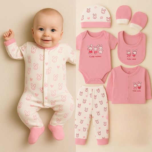 Cute Bunny Baby Gift Set – Pink