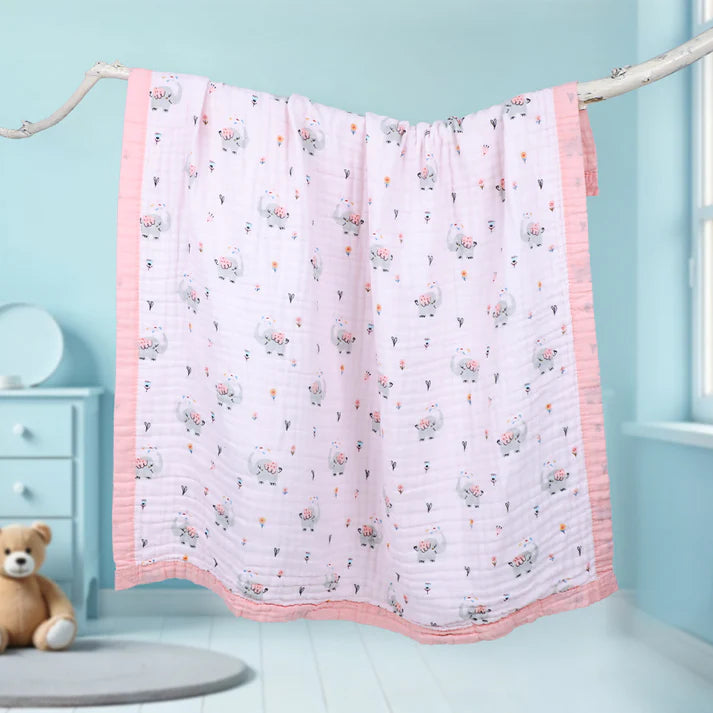RITVI MUSLIN BORDER BLANKET