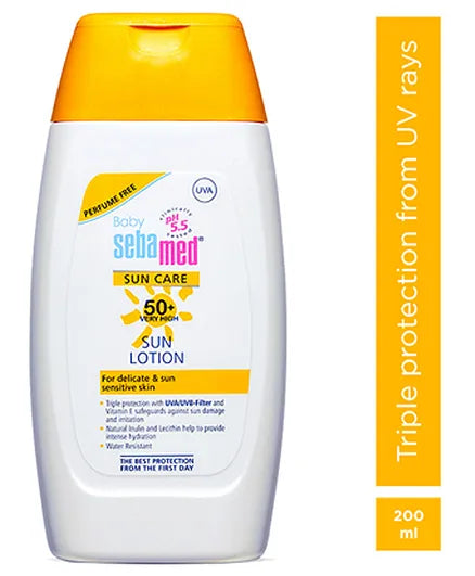 Sebamed Baby Sun Lotion|pH 5.5|Triple Protection from UV rays|Water & Sweat resistant|200 ml