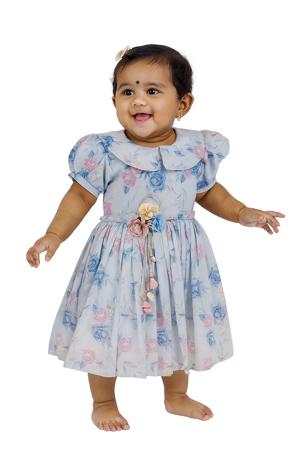 Charming Baby Girl Floral Frocks with Elegant Lace & Pastel Prints - Mamadada