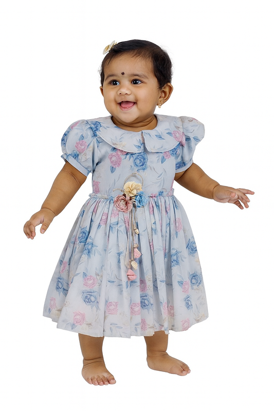 Charming Baby Girl Floral Frocks with Elegant Lace & Pastel Prints - Mamadada