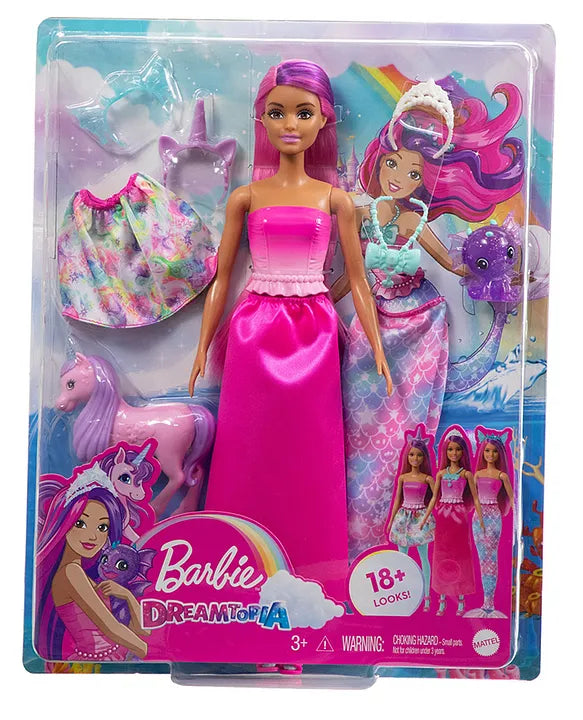 Barbie Doll and Fantasy Pets, Dress-Up Doll, Mermaid Tail and Skirt - Mamadada