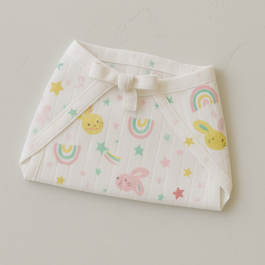 Rainbow Bunny Muslin Nappy