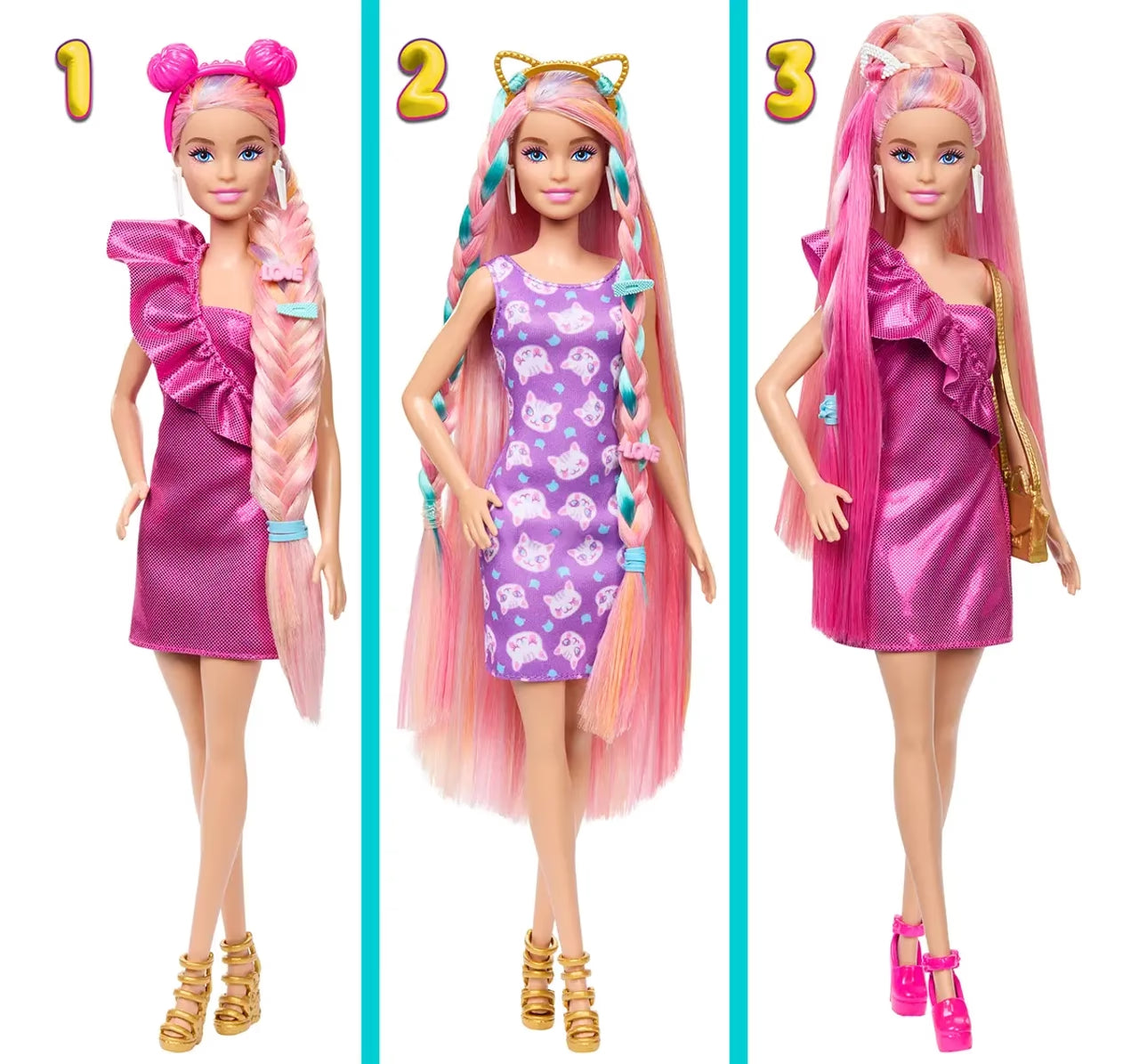 Barbie Totally Hair Doll, Assorted, 3Y+, Multicolour - Mamadada