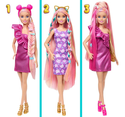 Barbie Totally Hair Doll, Assorted, 3Y+, Multicolour - Mamadada