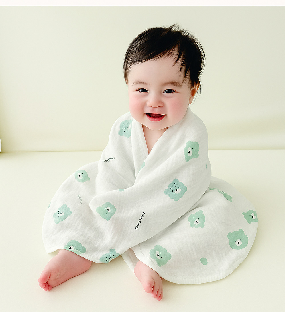 Minty Bear Cloud Wrap