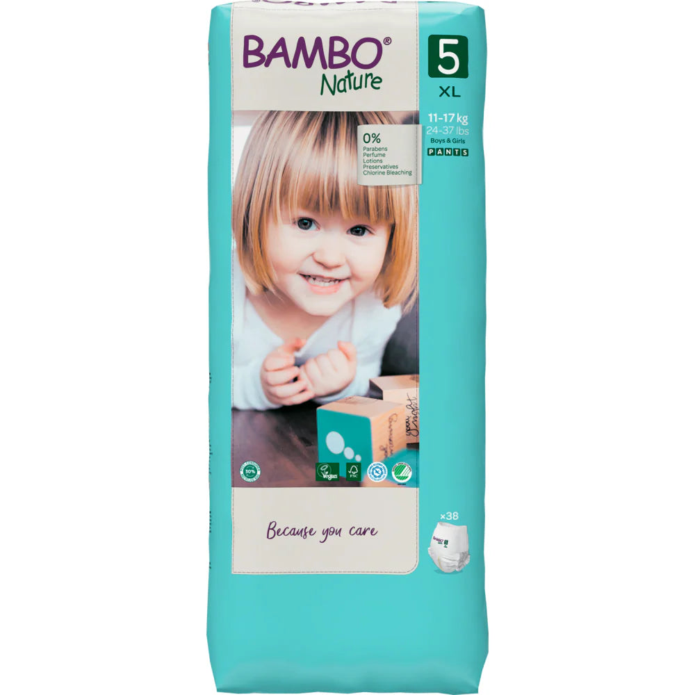 Bambo Nature Premium Baby Pants Diapers for Babies, XL Size (11-17 Kgs) - Mamadada
