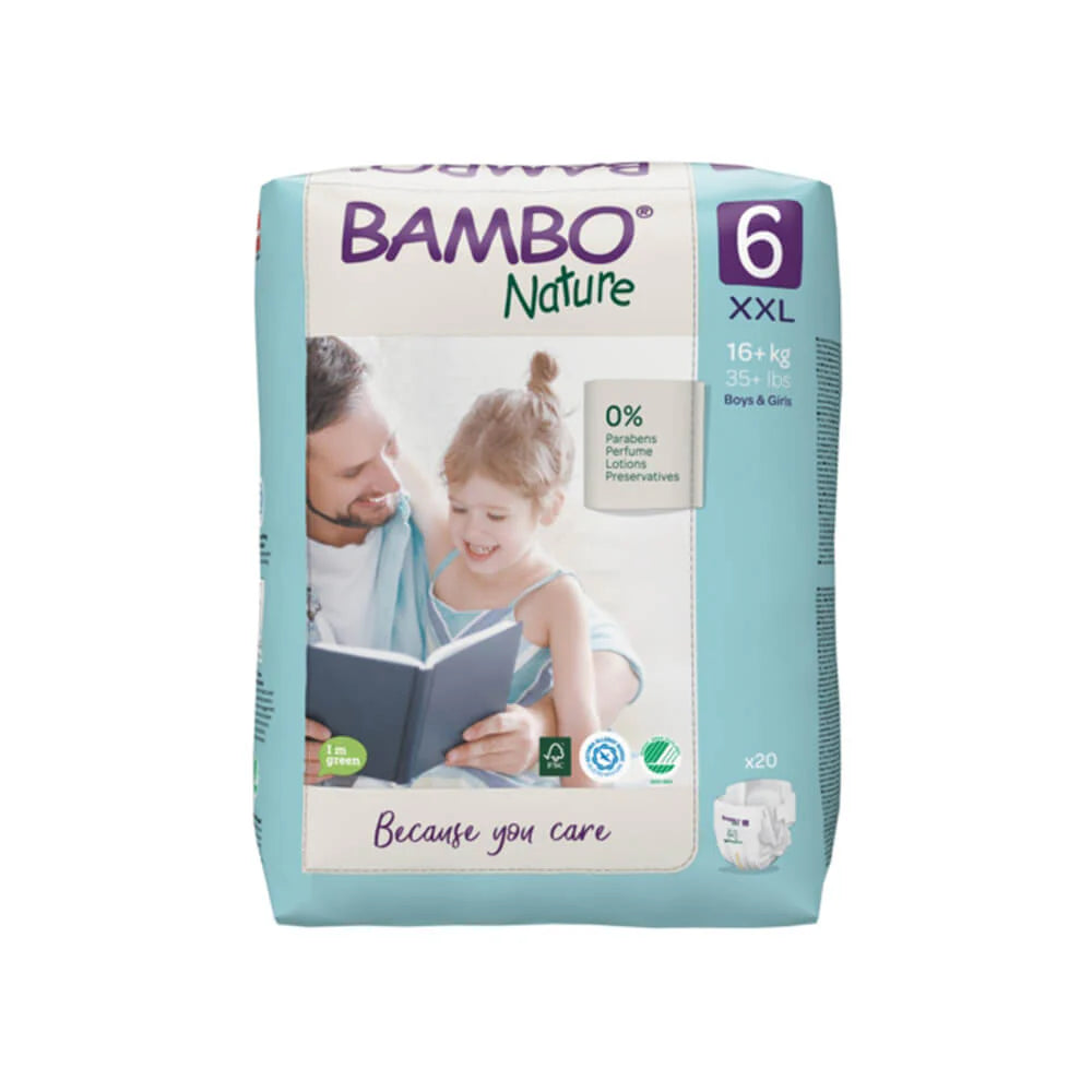 BAMBO NATURE TAPE DIAPERS (XXL) - Mamadada