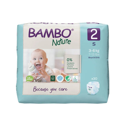 BAMBO NATURE TAPE DIAPERS (S) - Mamadada
