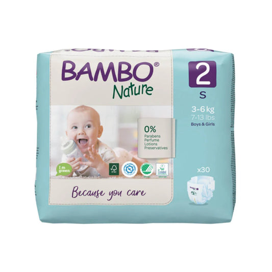 BAMBO NATURE TAPE DIAPERS (S) - Mamadada