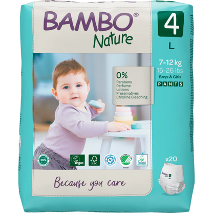 Bambo Nature Premium Baby Pants Diapers for Babies, Large Size (7-12 Kgs) - Mamadada