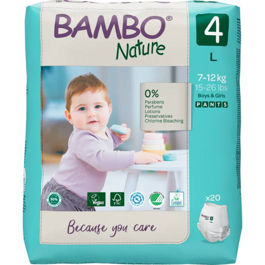 Bambo Nature Premium Baby Pants Diapers for Babies, Large Size (7-12 Kgs) - Mamadada
