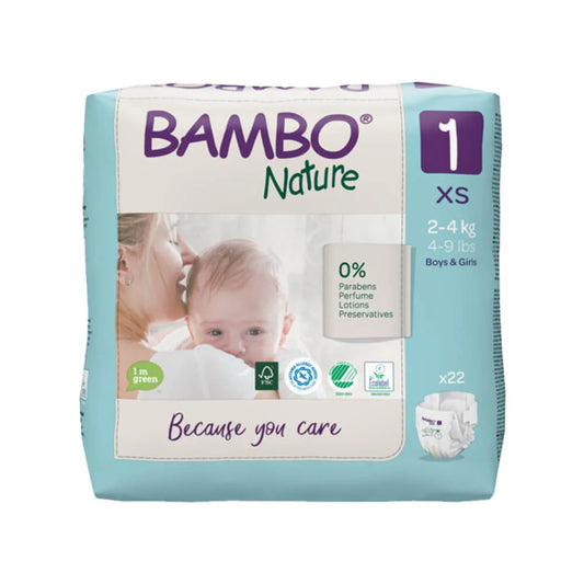 BAMBO NATURE TAPE DIAPERS (XS) - Mamadada