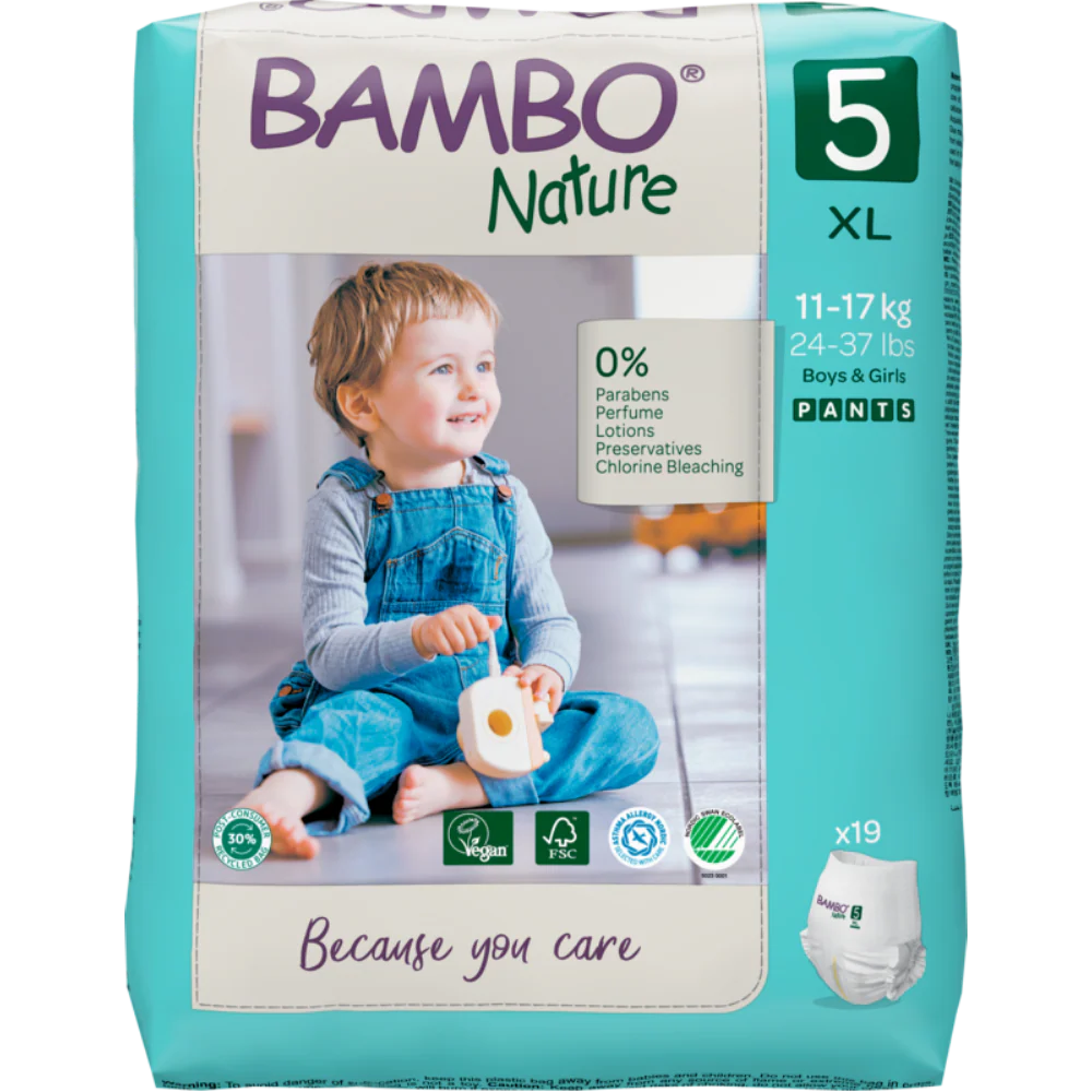Bambo Nature Premium Baby Pants Diapers for Babies, XL Size (11-17 Kgs) - Mamadada