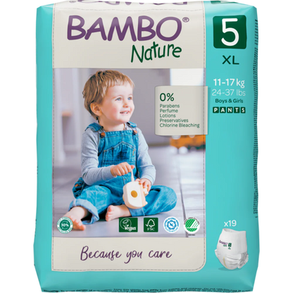Bambo Nature Premium Baby Pants Diapers for Babies, XL Size (11-17 Kgs) - Mamadada