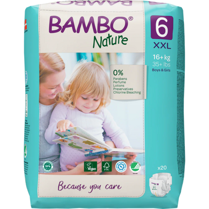 Bambo Nature Premium Baby Tape Diapers for Babies, XXL Size (16+ Kgs) - Mamadada