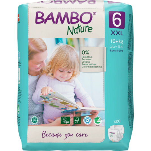 Bambo Nature Premium Baby Tape Diapers for Babies, XXL Size (16+ Kgs) - Mamadada