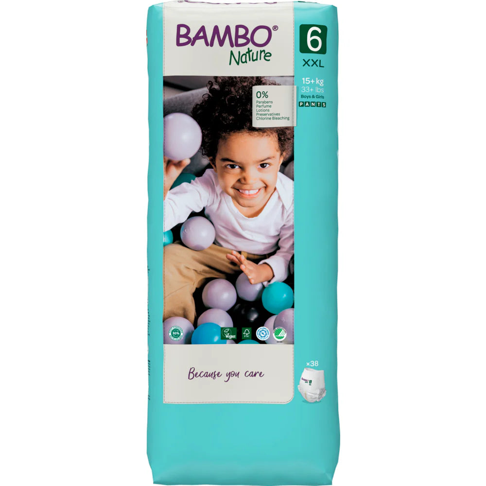 Bambo Nature Premium Baby Pants Diapers for Babies, XXL Size (15+ Kgs) - Mamadada