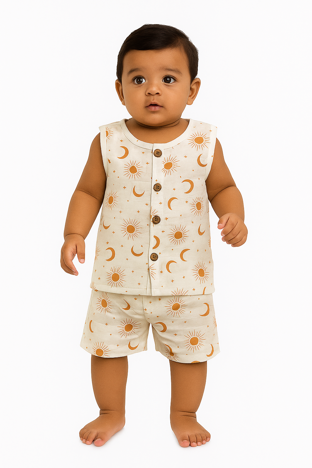 Sunshine & Moon Muslin Jabla Set