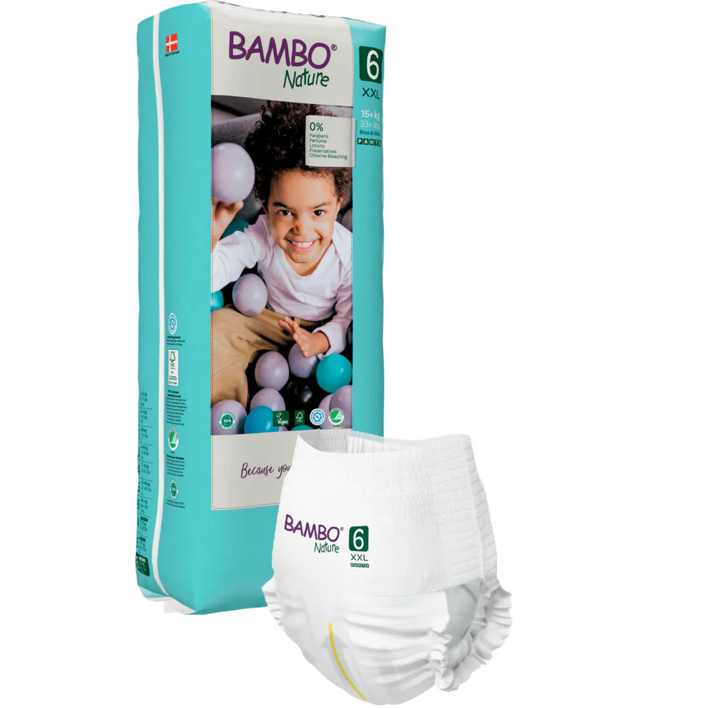 Bambo Nature Premium Baby Pants Diapers for Babies, XXL Size (15+ Kgs) - Mamadada