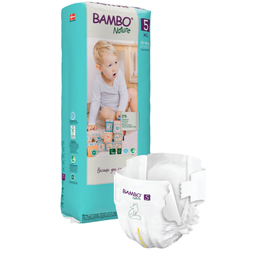 Bambo Nature Premium Baby Tape Diapers for Babies, XL Size (12-18 Kgs) - Mamadada