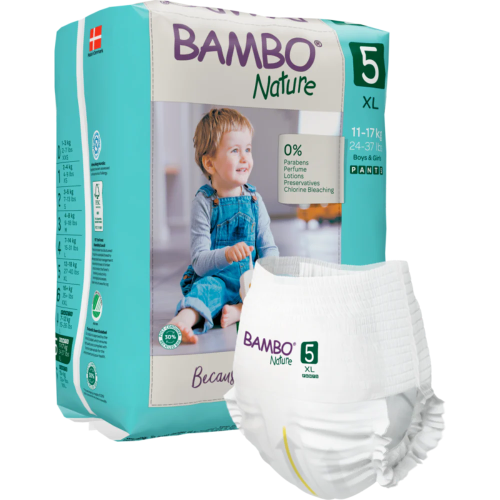 Bambo Nature Premium Baby Pants Diapers for Babies, XL Size (11-17 Kgs) - Mamadada