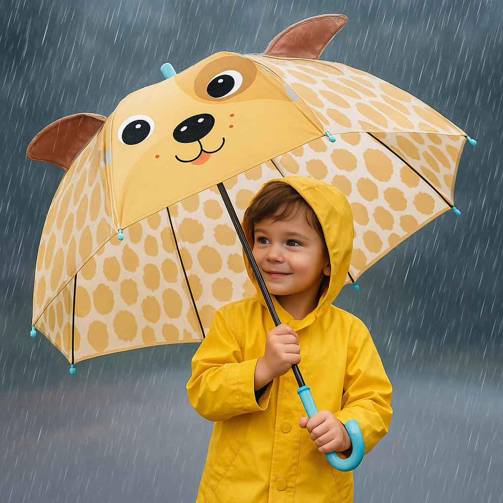 Cute Dog Face Kids Umbrella