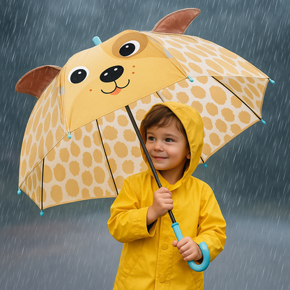 Cute Dog Face Kids Umbrella