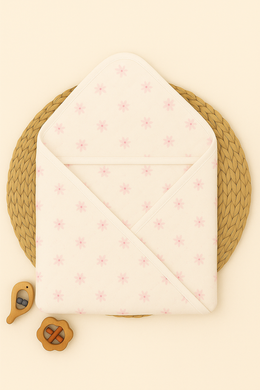 Blossom Pink Double-Layer Hooded Towel