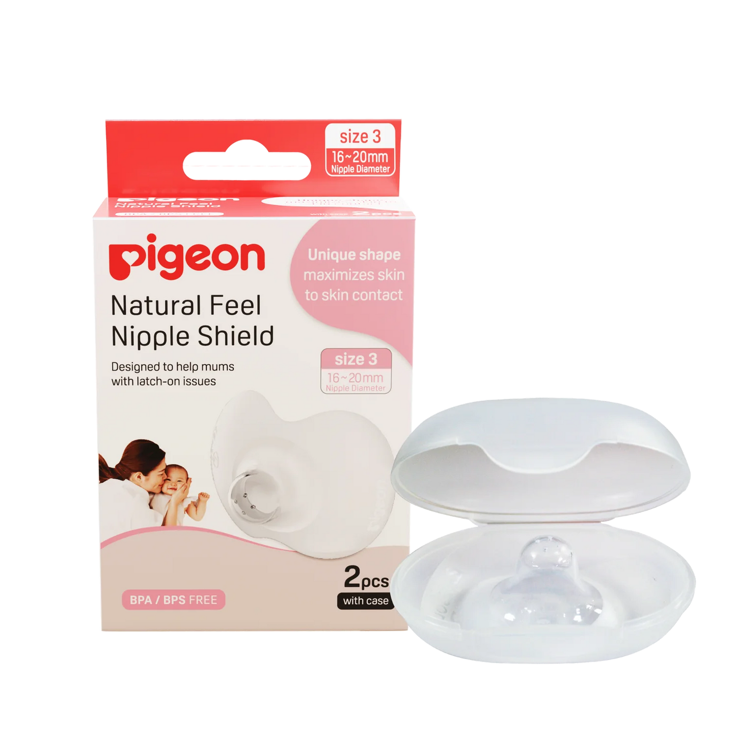 PG-NIPPLE SHIELD 2PC 2 W/ CASE