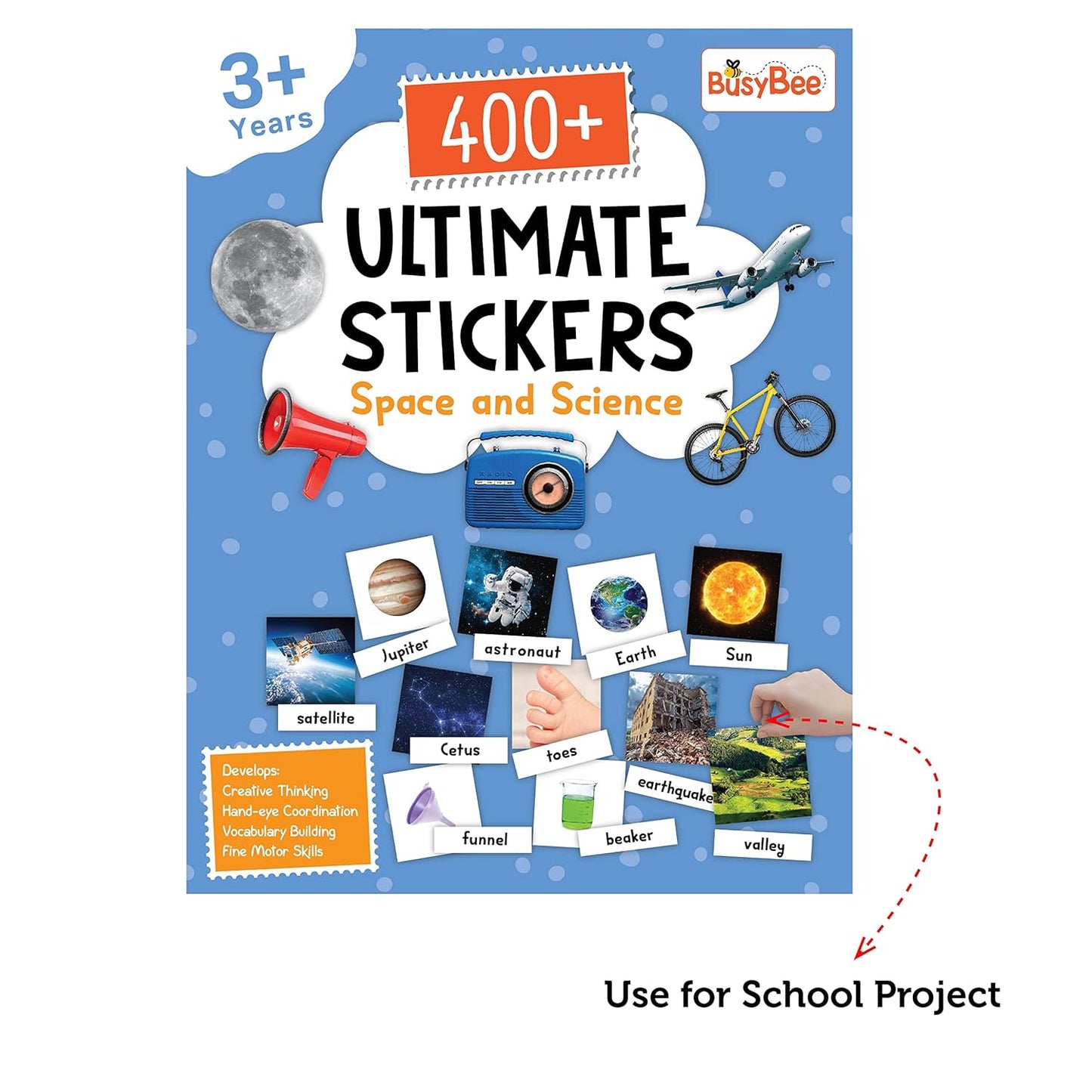 Pegasus - 400 ULTIMATE STICKER  Space and Science, Dinosaurs, World Around Us for 3+ Years Kids