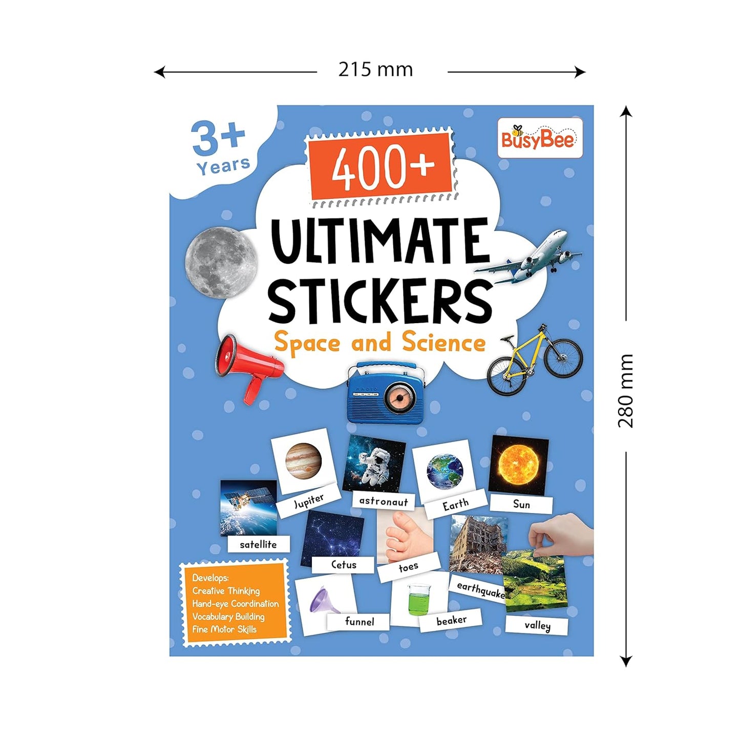 Pegasus - 400 ULTIMATE STICKER  Space and Science, Dinosaurs, World Around Us for 3+ Years Kids