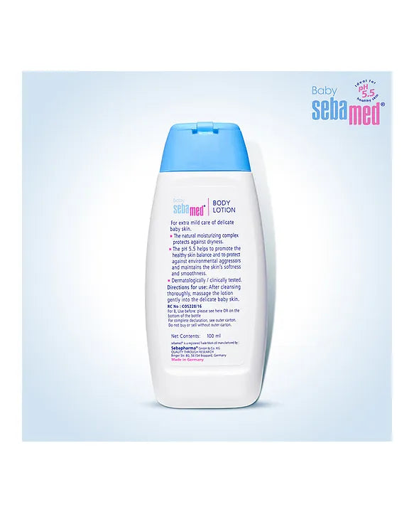 Sebamed Baby Body Lotion|pH 5.5|Long lasting moisturiser|Quickly absorbed| 100 ml