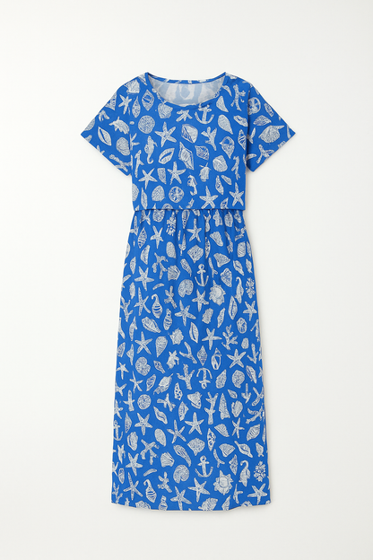 Blue Floral Feeding Maxi Dress