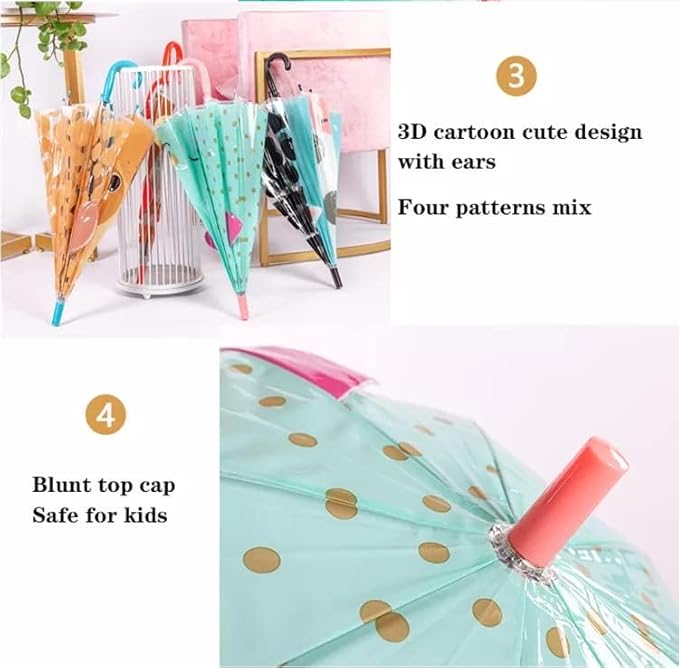 Mint Cat Umbrella with 3D Ears