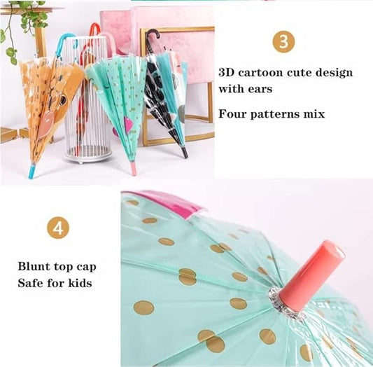 Mint Cat Umbrella with 3D Ears