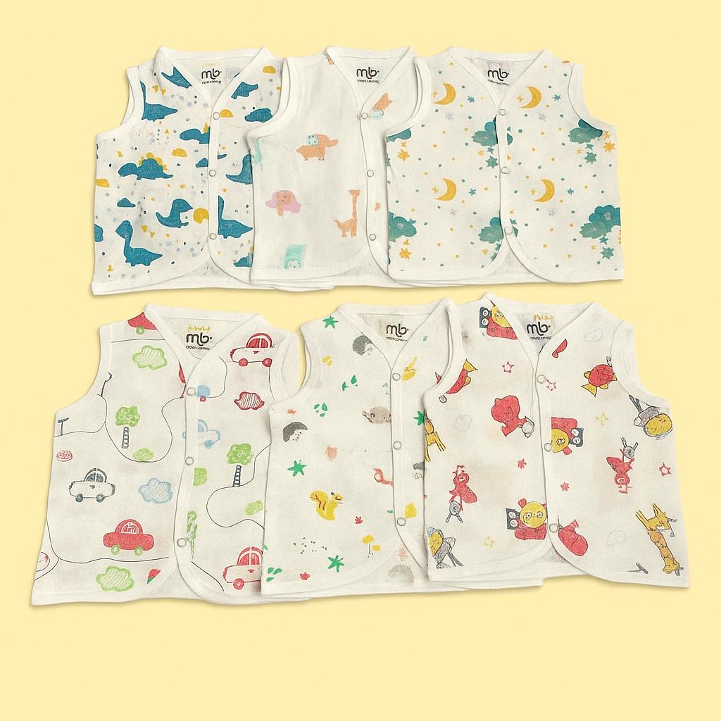 6-Piece Muslin Jabla Combo for Babies – Daily Essentials
