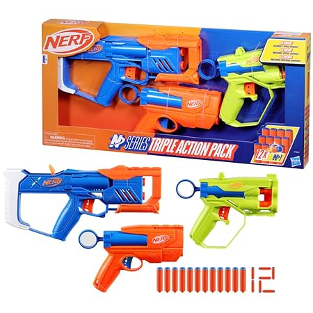 F9840-NERF TRIPLE ACTION PK
