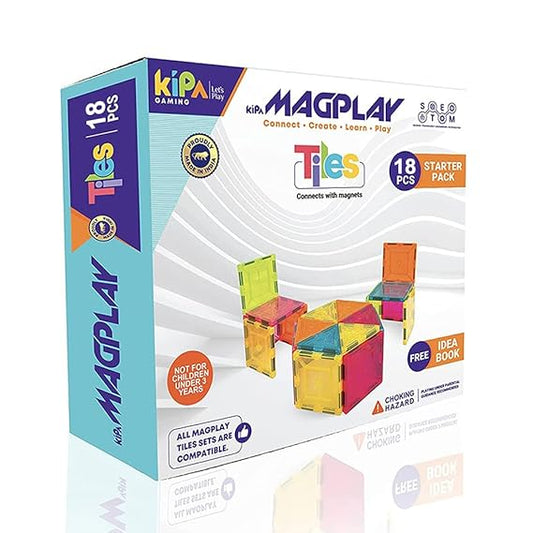 203-MAGPLAY MAGNETIC TILES 18PC