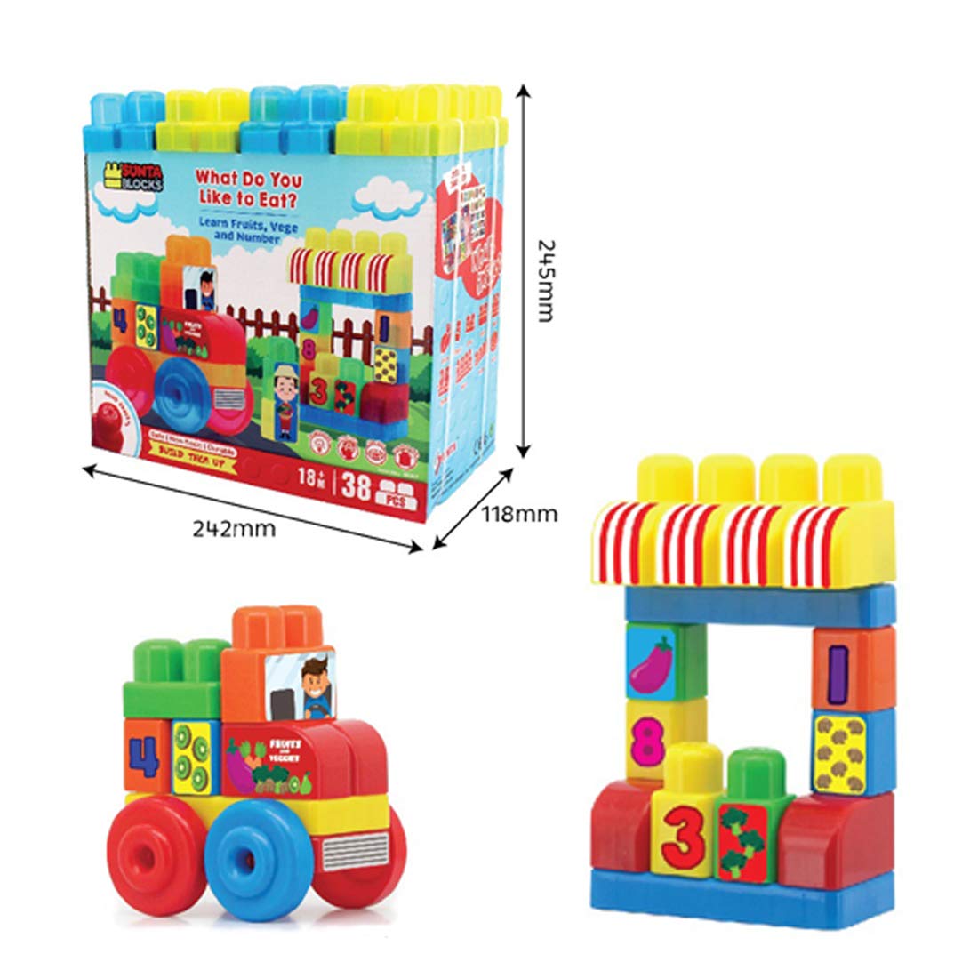 9936T TRANSPARENT  SUNTA BLOCKS 36PCS